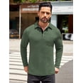 thumbnail image 3 of COOFANDY Mens Long Sleeve Polo Shirts Basic Casual Button T-Shirt Lightweight Pullover Shirts, 3 of 6