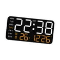 thumbnail image 4 of Reloj despertador Digital, relojes eléctricos, atenuador de 12/24H, reloj de pared versátil, Reloj de escritorio Digital LED para dormitorio, oficina, con luz naranja., 4 of 8
