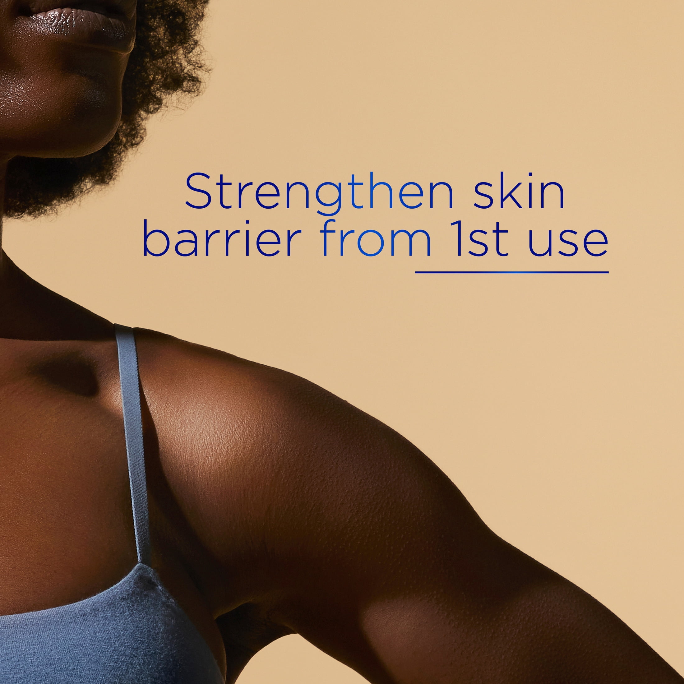 Vaseline Radiant X Deep Nourishment Body Cream 100% Pure Shea Butter, Coconut Oil, Vitamin C, & Peptides, 10 oz