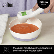 Braun No Touch Thermometer for Adults and Kids, 3-in-1 Digital Thermometer, BNT100US, White