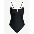thumbnail image 4 of Time and Tru Women's and Women's Plus Size Ruched Front One Piece Swimsuit, Sizes XS-3X, 4 of 5