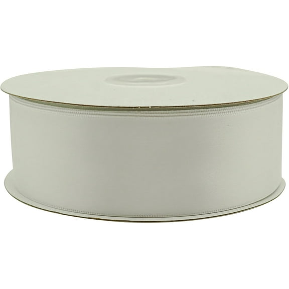 1.5" x 50 Yard White Single Faced Inch Satin Ribbon Art Sewing Party Favor Gift Christmas Birthday Ribbon