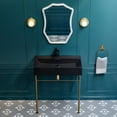 thumbnail image 5 of Claire 30 Ceramic Console Sink Matte Black Basin Brushed Gold Legs, 5 of 10