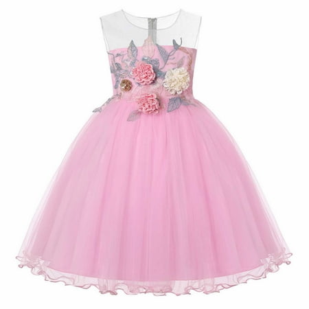 

hibro girl s dress wedding princess party evening formal dance gown girl dress wedding pageant dresses embraoidered princess lace baby girl sweater dress big girls christmas dress size 8