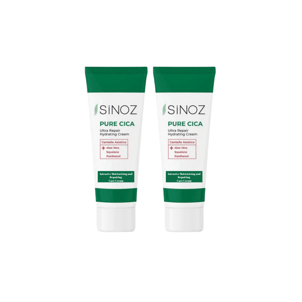 Sinoz Pure Cica Crème de Soin Hydratante et Réparatrice Intensive 50 ml 2 Pack