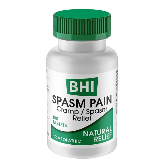MediNatura BHI Spasm Natural Relaxer Relief for Menstrual Cramps, Bloating, Aches & Muscle Spasms 5 Active Homeopathic Ingredients Naturally Soothe Whole Body Discomfort for Women - 100 Tablets