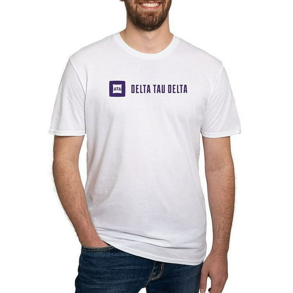 CafePress - Delta Tau Delta Purple Signature T Shirt - Fitted T-Shirt, Vintage Fit Soft Cotton Tee