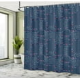 thumbnail image 4 of Ambesonne Abstract Shower Curtain, Dots and Rose Flowers Art, 69"Wx84"L, Dark Violet Blue and Multicolor, 4 of 4