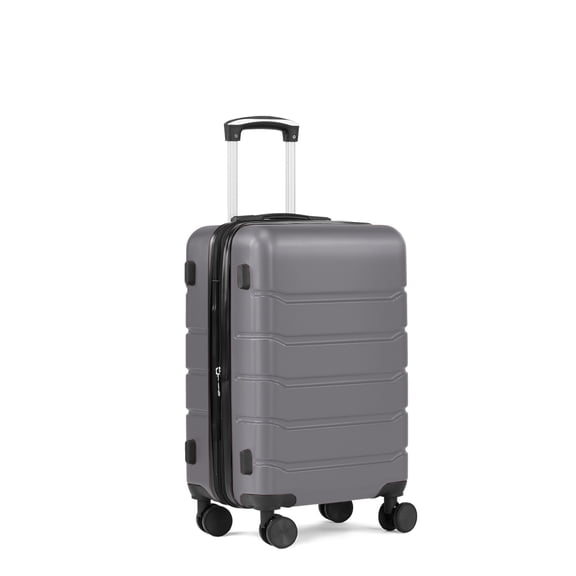 GIANNA 20 Inch Hardside Luggage, Expandable Rolling Luggage with TSA Lock and Spinner Wheels, Dark Gray