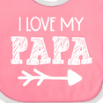 thumbnail image 4 of Inktastic I Love My Papa with Arrow Boys or Girls Baby Bib, 4 of 4