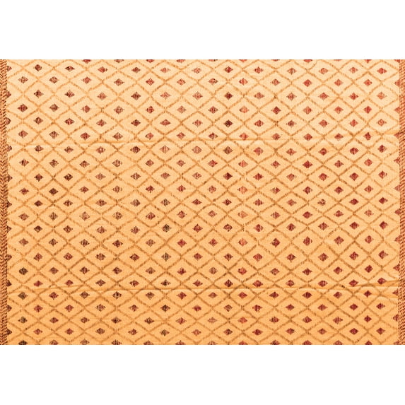 Ahgly Company Indoor Rectangle Solid Orange Modern Area Rugs, 7' x 10'