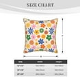 thumbnail image 4 of KLL Groovy Daisy Flowers Decorative Throw Pillow Covers Velvet Soft for Couch Sofa Bedroom Living Room Outdoor - 20"x20", 4 of 8