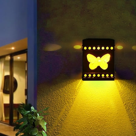 

Winter Savings Clearance! SuoKom Solar Fence Lights Wall Mount Solar Wall Lights American Retro Style LED Outdoor Wall Light Wrought Iron Decor For Garden Fence Patio Yard