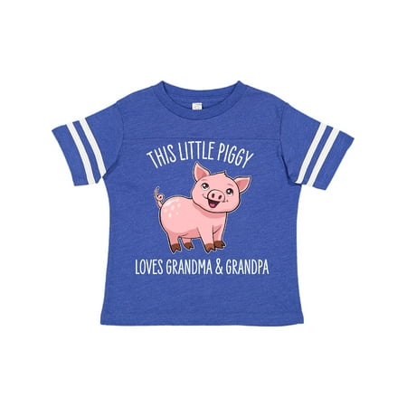 

Inktastic This Little Piggy Loves Grandma and Grandpa- cute Gift Toddler Boy or Toddler Girl T-Shirt