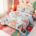 thumbnail image 3 of Manfei Cute Snowflake Twin Quilt Set,Christmas Happy Holiday Twin Coverlet Set,2-Piece,1 Bedspread and 1 Pillowcase, 3 of 7