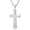 Silver, variant on Stainless Steel Cross Pendant Necklace for Men- Engraved Our Father Prayer Religious Jewelry, Polished Christian Cross Charm for Gifts