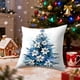 thumbnail image 4 of Uuiauoio Christmas Holiday Pillow Covers Linen Cushion Cases Santa Snowman Reindeer Pattern Decorative Throw Pillow for Sofa Bed Living Room Home Decor Festive Seasonal Accent, 4 of 6