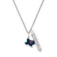 thumbnail image 1 of Delight Jewelry Silvertone Blue Texas with Red Heart Silvertone Sisters Best Friends Forever Bar Charm Necklace, 23", 1 of 4