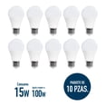 thumbnail image 2 of Foco Led 15w A65 Icon Luz Cálida Ilumina 100w Pack 10 Pzas, 2 of 6
