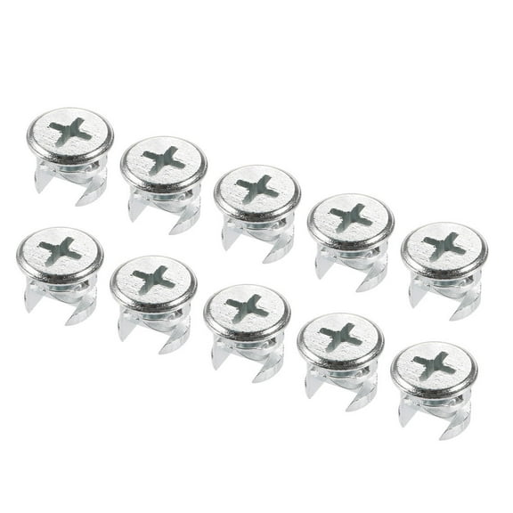REGALWOVEN 13mm Dia Furniture Cam Lock Fittings Zinc Alloy Nickel Plated 20 Pack