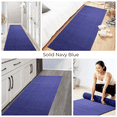 thumbnail image 6 of Custom Size Runner Rug Skid Resistant Backing Rug Runner Solid Navy Blue Color Cut to Size Roll Runner Rugs (21 Feet x 36 Inch), 6 of 8