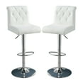 thumbnail image 5 of Poundex Adjustable Height and Swivel Bar Stools  Set of 2, White, 5 of 8