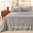 thumbnail image 3 of Bare Home Organic Flannel Sheet Set - 100% Organic Cotton - Deep Pocket - 4-Pieces - King, Light Gray, 3 of 10