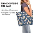 thumbnail image 2 of Disketp Flower Bolsa Tote Estampada para Mujer, Bolso de Hombro y de Mano para Compras y Viajes, 2 of 8