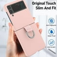 thumbnail image 5 of Compatible with Samsung Galaxy Z Flip 4 5G Case Shockproof Silicone Soft Cover for Girls Women -Pink, 5 of 12