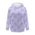thumbnail image 5 of FOR U DESIGNS Star Axolotl Pullover Hoodies for Women Oversized Pullover Sweatshirts for Women Trendy Graphic Hoodie Size 2XL Long Sleeve Activewear Tops for Women Loose, 5 of 7