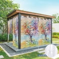 thumbnail image 6 of Colorful Tree Life Outdoor Curtains for Patio Waterproof, Grommet Outdoor Privacy Panels, Spring Garden Abstract Wildflowers Weatherproof Outside Curtains for Porch/Cabana 54"Wx95"L, 1 Panel, 6 of 8