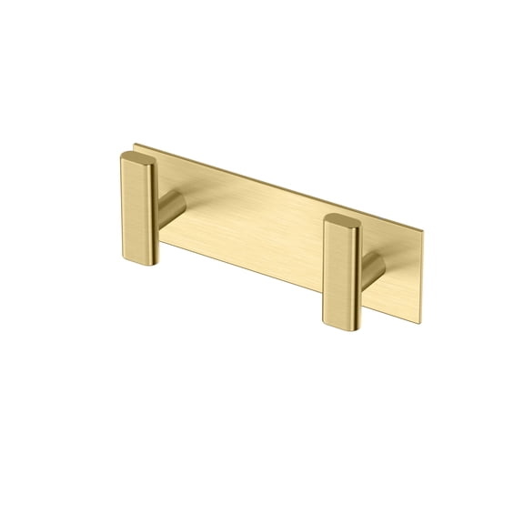 Gatco 1283B Elevate All Modern Decor 6.5" Double Robe Hook, Brushed Brass