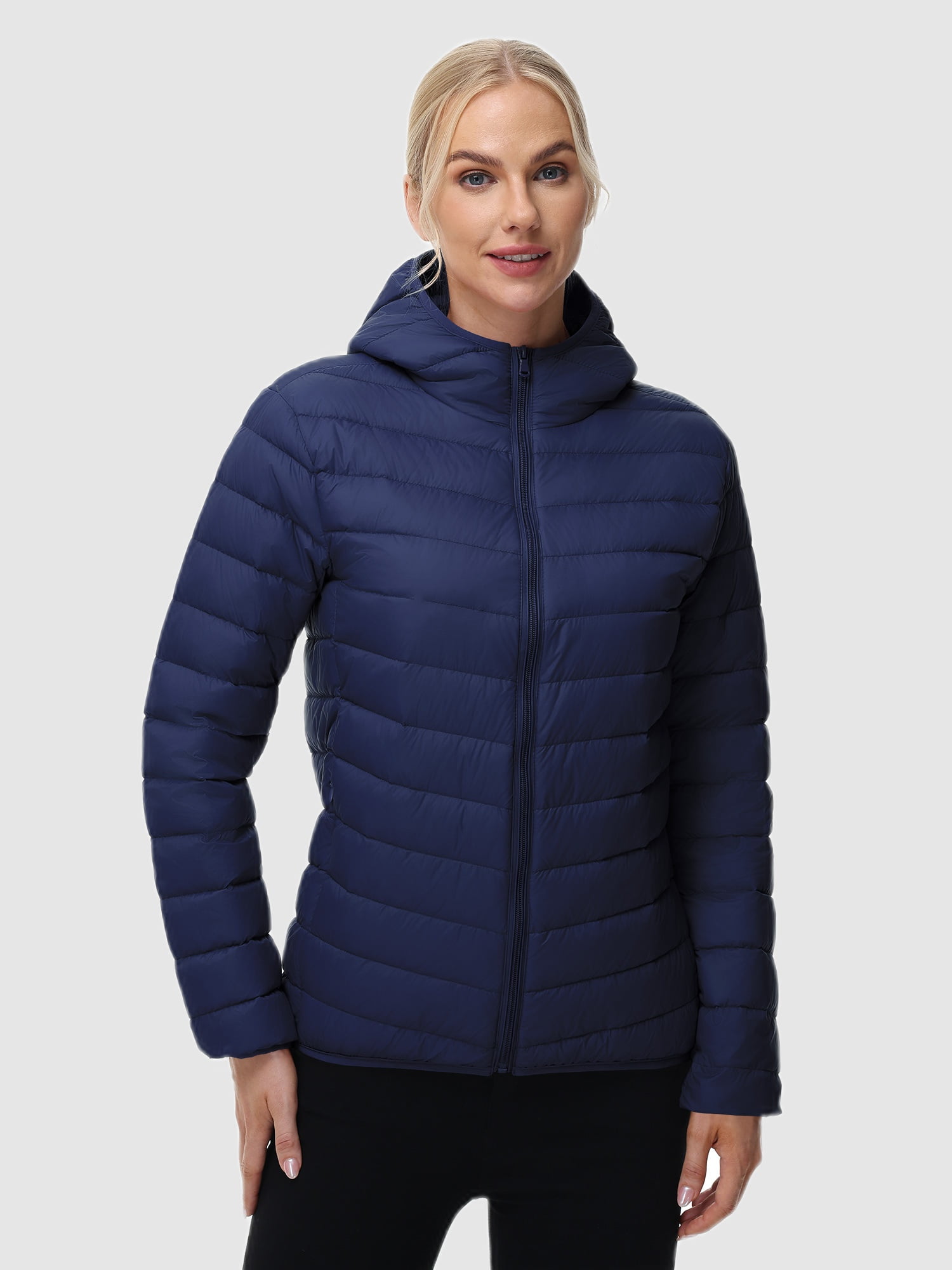 Women's Puffer Jacket Hooded Warm Down Lightweight Full-Zip Packable Quilted Winter Outdoor Coat,Size(S-2XL) - image 2