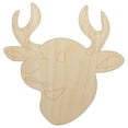 thumbnail image 1 of Deer Buck Head Wood Shape Unfinished Piece Cutout Craft DIY Projects - 4.70 Inch Size - 1/8 Inch Thick, 1 of 7