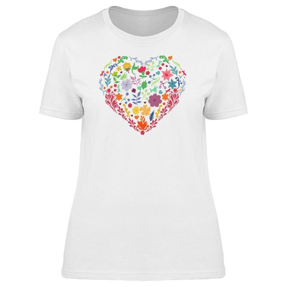 A Heart Made Of Floewrs Tee Women's -Image by Shutterstock