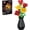 black, variant on Blue Orchid Flower Building Set with Vase for Adults, Compatible with Lego Botanical Flowers, 567pcs Ideas Plant Collection Toys for Home and Office Decor, Gifts for Christmas Mother's Day