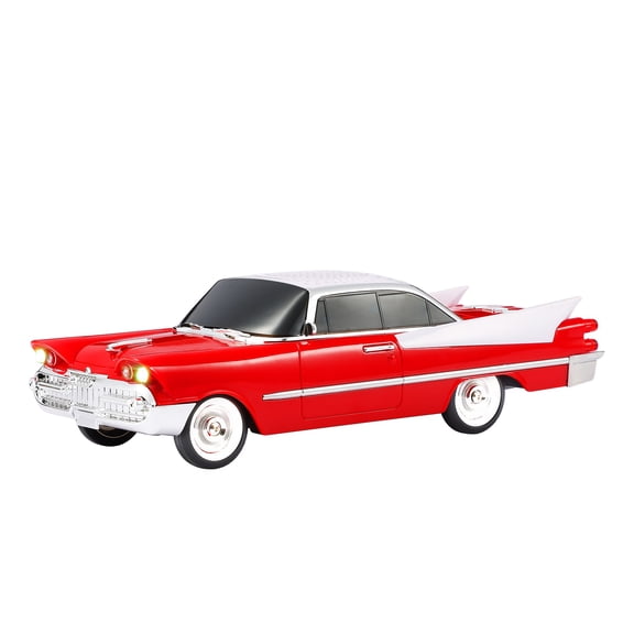 WS-1965 Bluetooth Replica Speaker – Retro Rocket Car Design, HD Sound, TWS, LED Party Lights, FM Radio, AUX/USB/TF Playback, Built-in Microphone – Portable Surprise Gift for Car Lovers (Red)