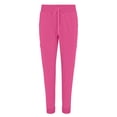 thumbnail image 4 of Natural Uniforms Womens Cool Stretch Modern Tuck-In Top Yoga Jogger Scrub Set with Regular and Petite Sizes (Hot Pink, Medium), 4 of 6
