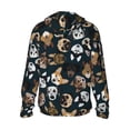 thumbnail image 3 of Uemuo Dogs Pattern Women's Full Zip UPF 50+ Sun Protection Hoodie Jacket Long Sleeve Sun Shirt Hiking Outdoor Performance with Pockets-Small, 3 of 9