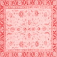 thumbnail image 1 of Ahgly Company Machine Washable Indoor Square Oriental Red Modern Area Rugs, 8' Square, 1 of 1
