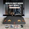 thumbnail image 2 of KFFKFF Enhanced Rubber Elevation Ramp, 3.5" Height Increase Doorway Ramp with Single Channel, Organic Rubber Vehicle Ramp with Anti-Slip Rough Surface, 33069 lbs Weight Tolerance Sidewalk Ramp, 2 of 9