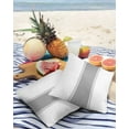 thumbnail image 3 of Pack of 2 Outdoor Pillow Covers, Grey White Stripes Minimalist Simple Pattern Waterproof Square Throw Pillowcase Cushion Decorative Pillow Covers for Couch Patio Tent, 24x24 in, 3 of 6