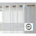 thumbnail image 3 of THD Natalie Faux Linen Semi Sheer Privacy Sun Light Filtering Grommet Window Panels, Pair, 3 of 4