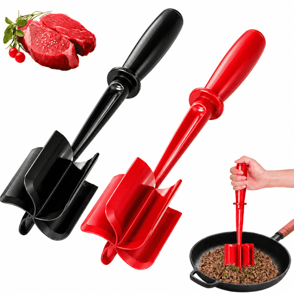 Meat Chopper, Hamburger Grinder, Premium Heat Resistant Smasher for Ground Beef, Burger Grinder Nylon Potato Mix Tool