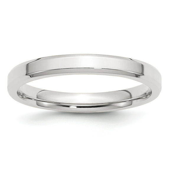 SS 3mm Bevel Edge Size 4.5 Band in Sterling Silver