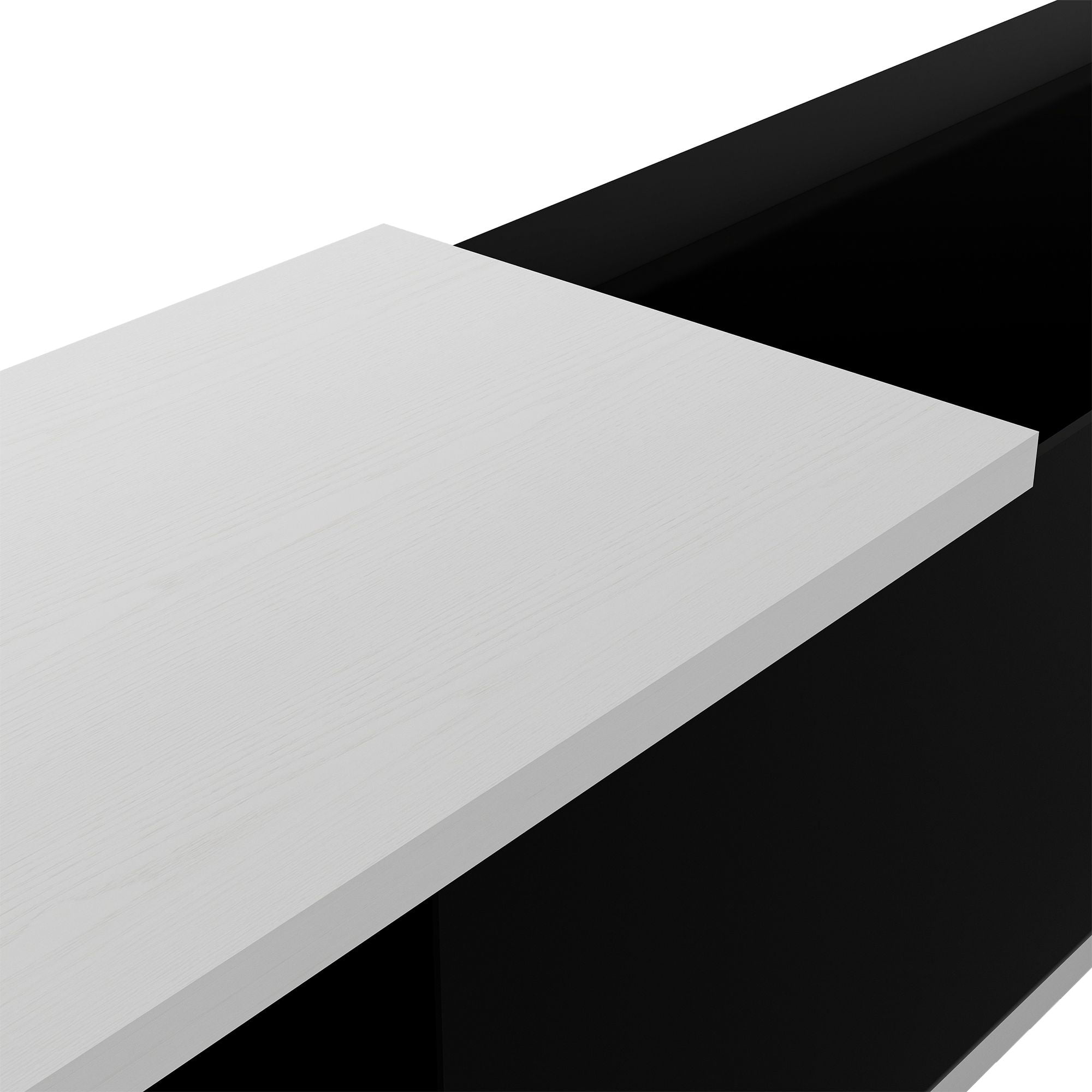 Aukfa TV Stand with 3 Large Drawers for TVs up to 80" - Black