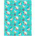 thumbnail image 1 of Couverture à Motif Cartoon pour Enfants, Phoque Pingouin Ours Flocon de Neige Empreintes, 1 of 5