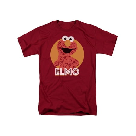 Sesame Street Classic Children's TV Show Elmo Cartoon Oval Adult T-Shirt Tee