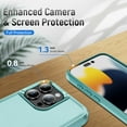 thumbnail image 3 of Allytechgroup Rugged Case for Apple iPhone 16 Pro Max, Hybrid TPU PC Back Cover Drop Proof Anti-Scratch Bumper Camera Lens Protective Phone Case Cover for Apple iPhone 16 Pro Max, Green, 3 of 6