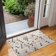 thumbnail image 2 of Beige Geometric Triangle Pattern Door Rugs,Washable Non Slip Door Mats Indoor,Decorative Door Mats,Entry Mat Indoor for Entrance,Bedroom,Kitchen,Bathroom,17"x30", 2 of 6